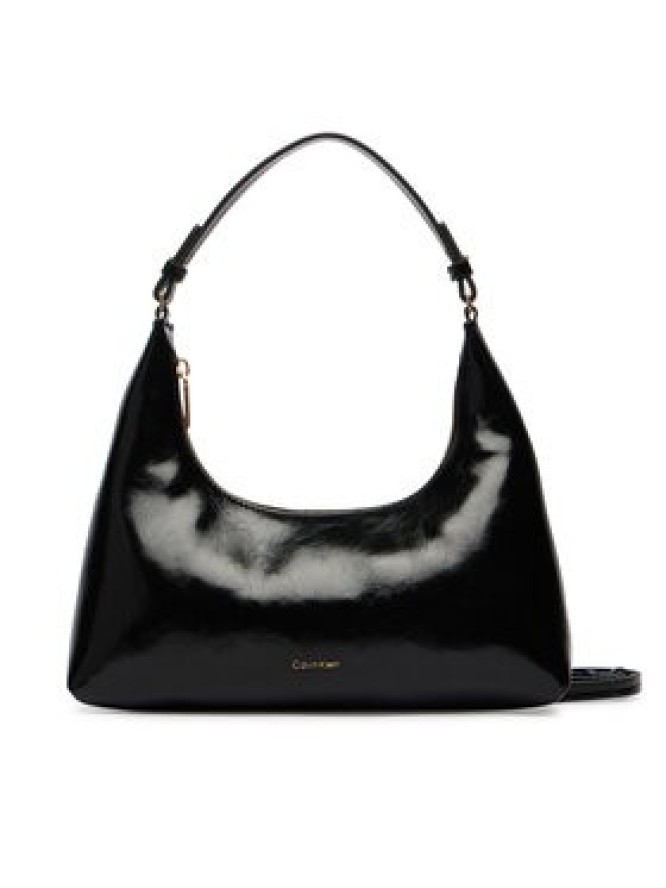 Calvin Klein Torebka Foil Logo Glossy LV04F3737G Czarny