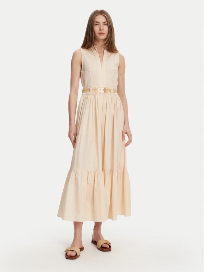 TWINSET Sukienka codzienna 251TT2101 Beżowy Regular Fit