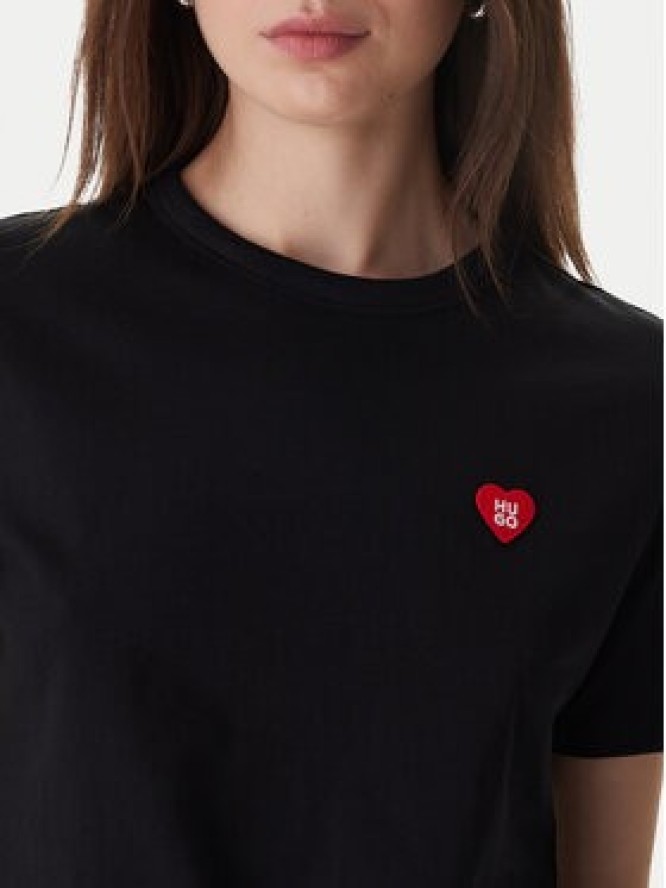 HUGO T-Shirt Damacia 50562145 Czarny Regular Fit