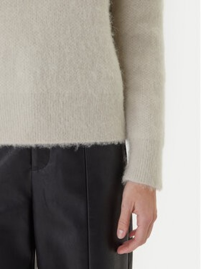 Calvin Klein Sweter LV044D359G Beżowy Relaxed Fit