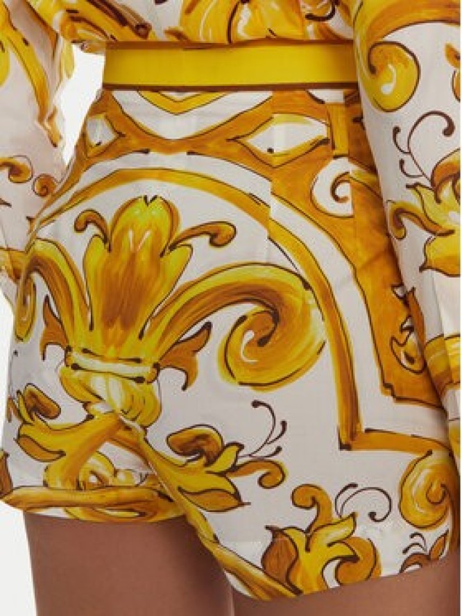 Dolce&Gabbana Szorty materiałowe FTBVIT FI5JV Żółty Regular Fit