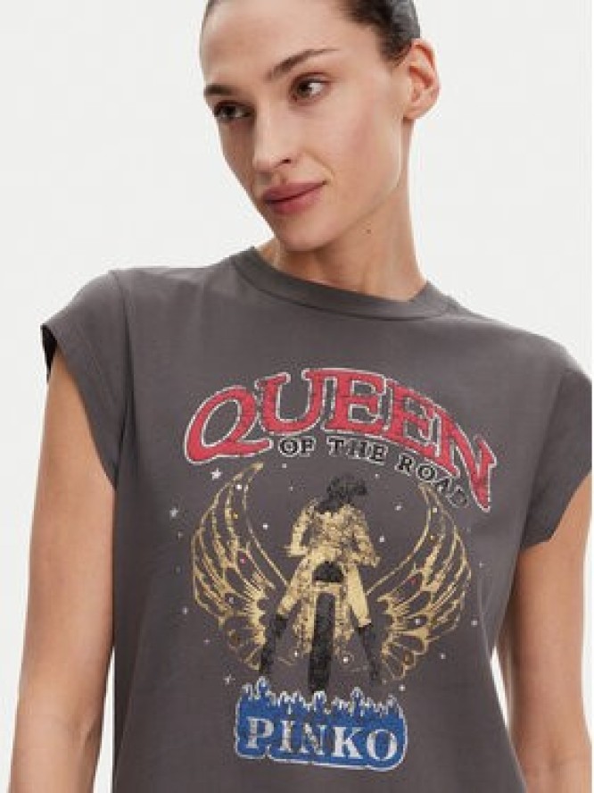 PINKO T-Shirt Marrakech 104603 A2DA Szary Regular Fit