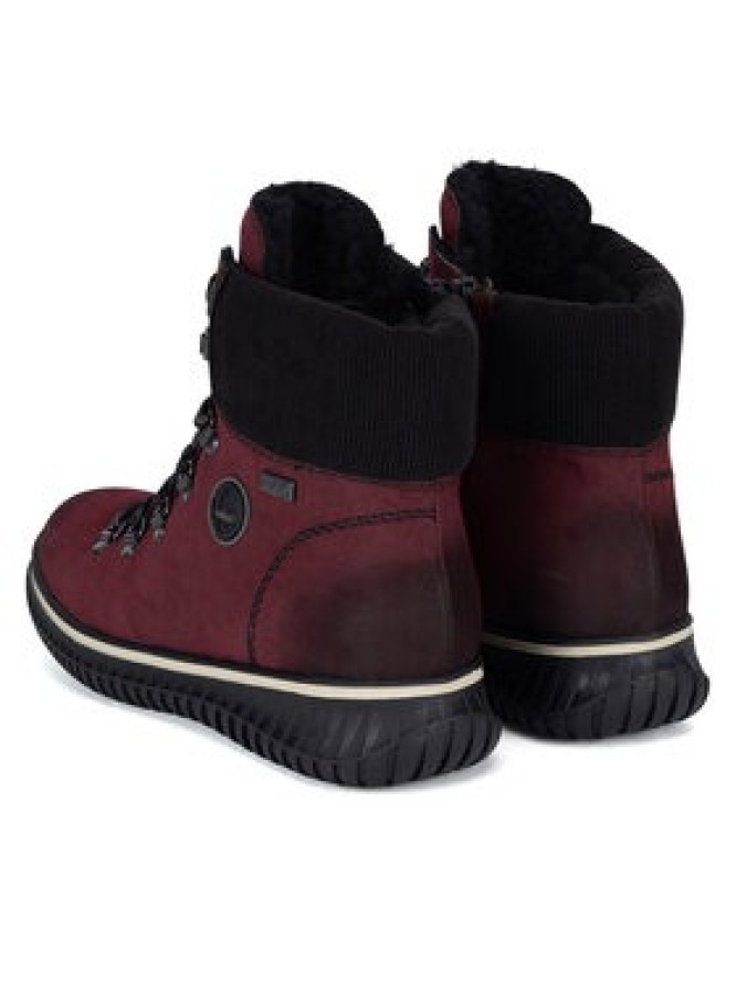 Rieker Trzewiki 74247-35 Bordowy