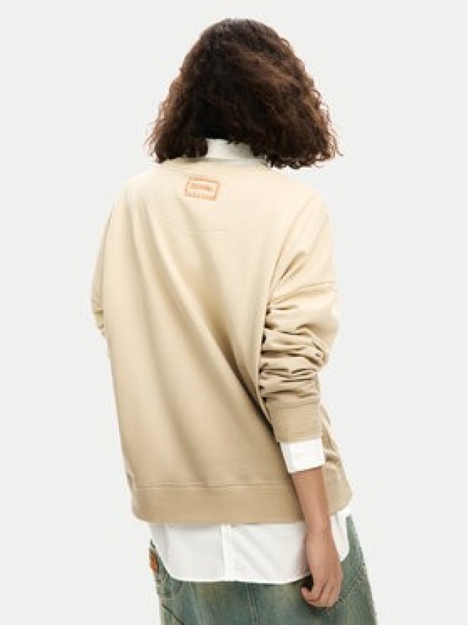 Desigual Bluza Noah 26SWSK05 Beżowy Regular Fit