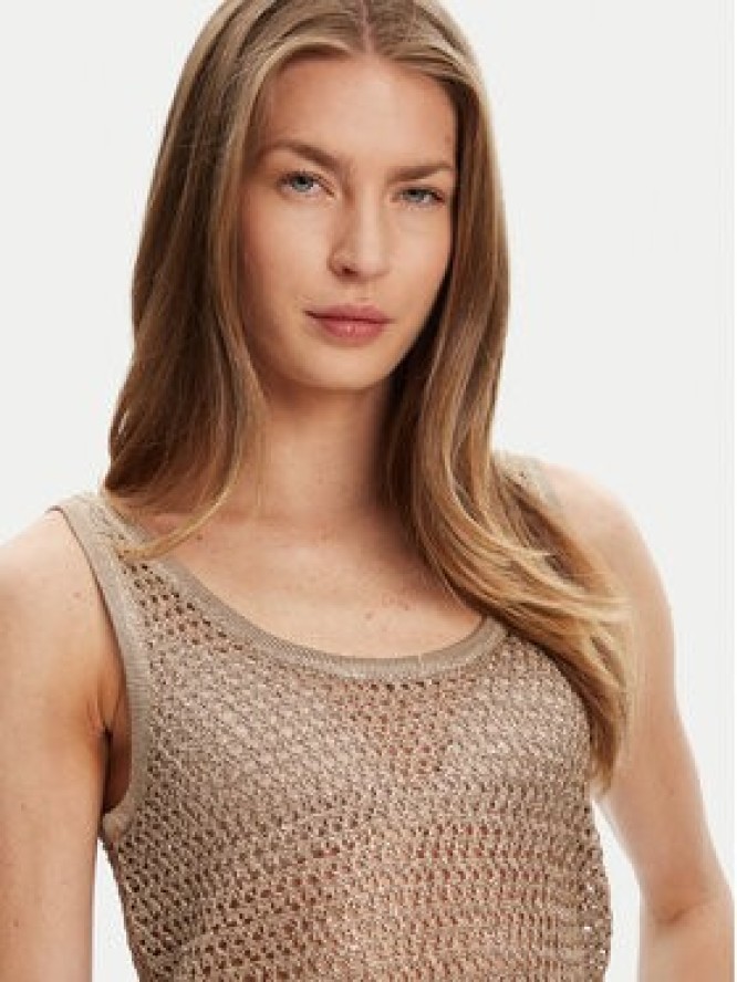 Guess Top W5YR29 Z37G0 Beżowy Regular Fit