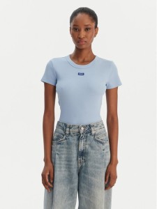 HUGO T-Shirt Easy 50523924 Błękitny Slim Fit