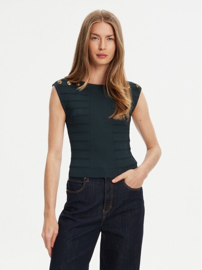 Guess Bluzka W5YR12 Z0130 Zielony Regular Fit