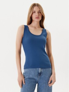 United Colors Of Benetton Top 3GA2DH010 Granatowy Slim Fit