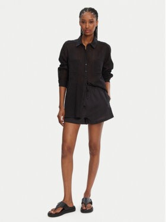 Seafolly Koszula Breeze 54795-TO Czarny Regular Fit