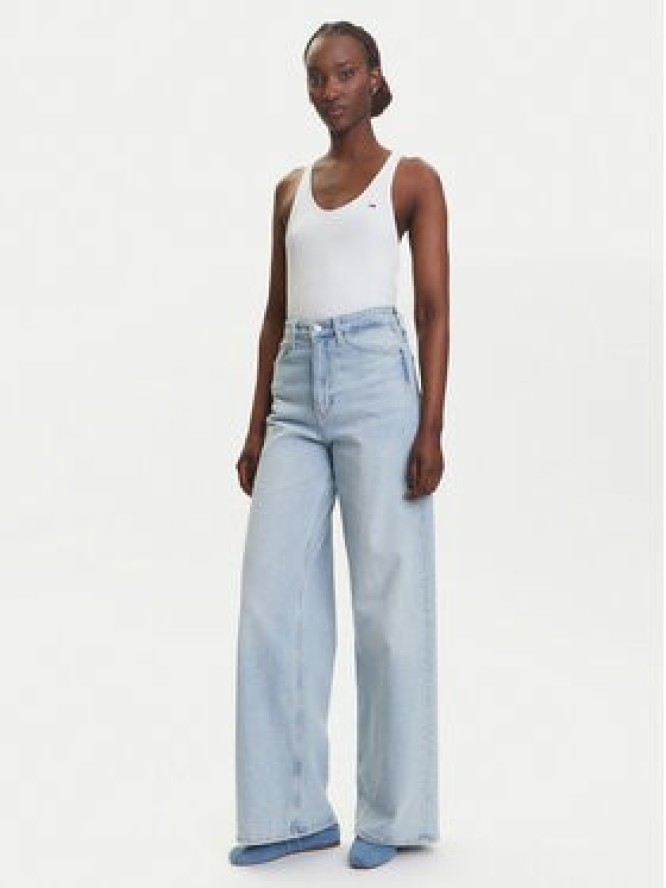 Tommy Jeans Top DW0DW20917 Biały Regular Fit