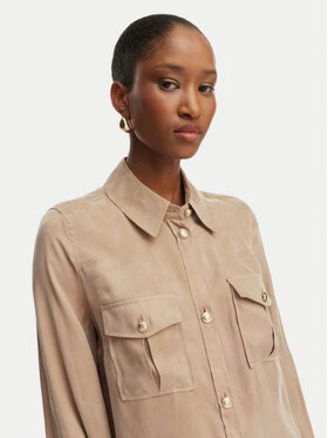 Guess Koszula W6GH22 W1789 Beżowy Regular Fit