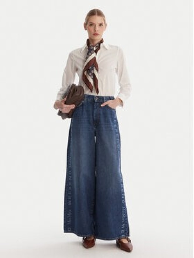 Weekend Max Mara Jeansy Vortice 2615181011 Granatowy Wide Leg