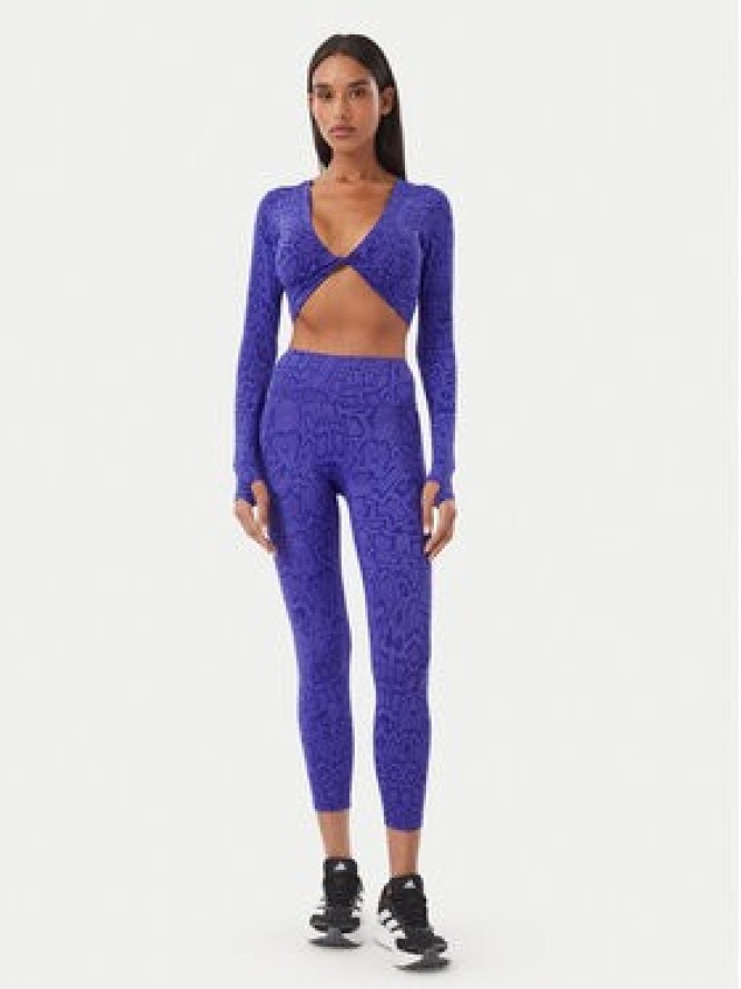 adidas Koszulka techniczna Primelift Workout Snake Twist Reversible Long Sleeve T-Shirt KT4022 Fioletowy Slim Fit