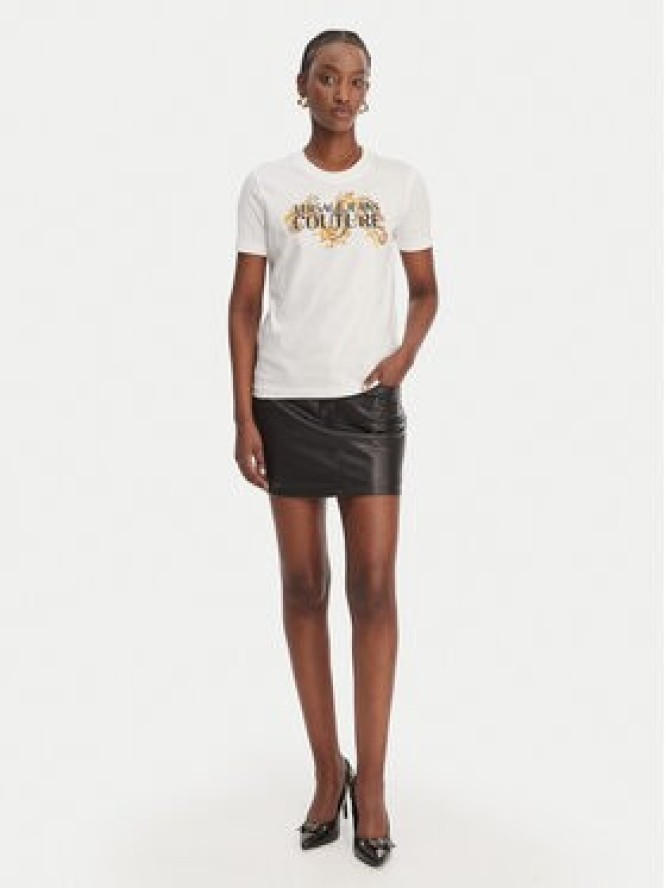 Versace Jeans Couture T-Shirt 80HAHE02 CJ00E Biały Regular Fit