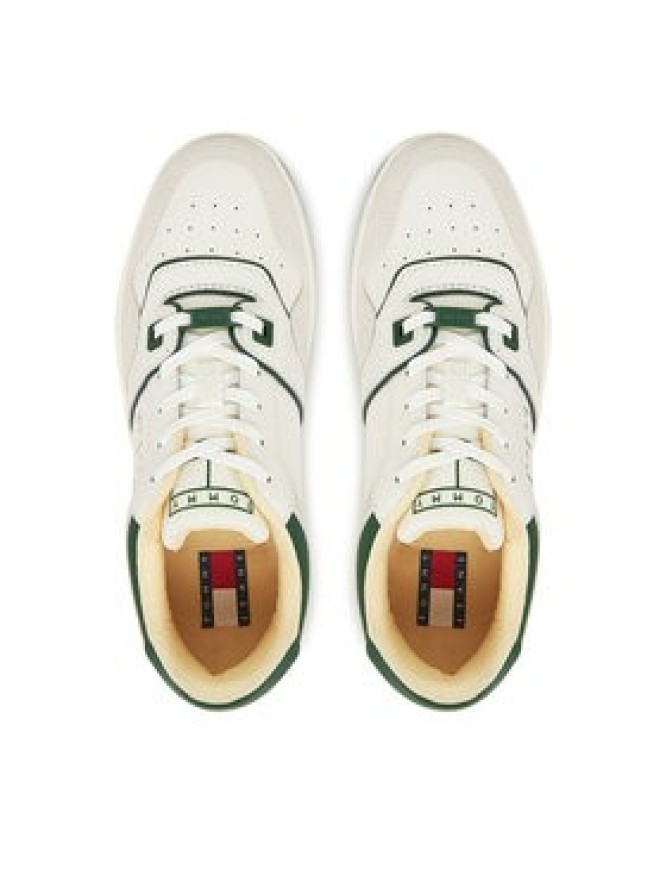 Tommy Jeans Sneakersy Tjw Retro Basket Washed Suede EN0EN02773 Biały