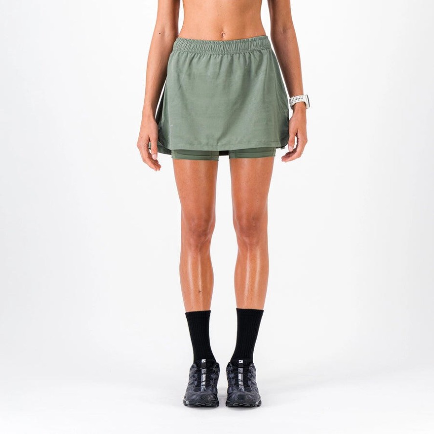 Spódnica/Spodenki Damskie do Biegania Trailowego ZIPRUN SKIRT 3 IN 1
