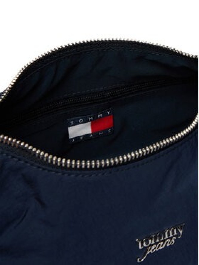 Tommy Jeans Torebka Metal Logo Padded Strap Shoulder Bag AW0AW18583 Granatowy