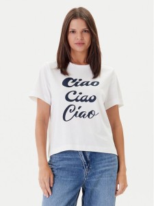 Vero Moda T-Shirt Sonna 10327143 Biały Regular Fit