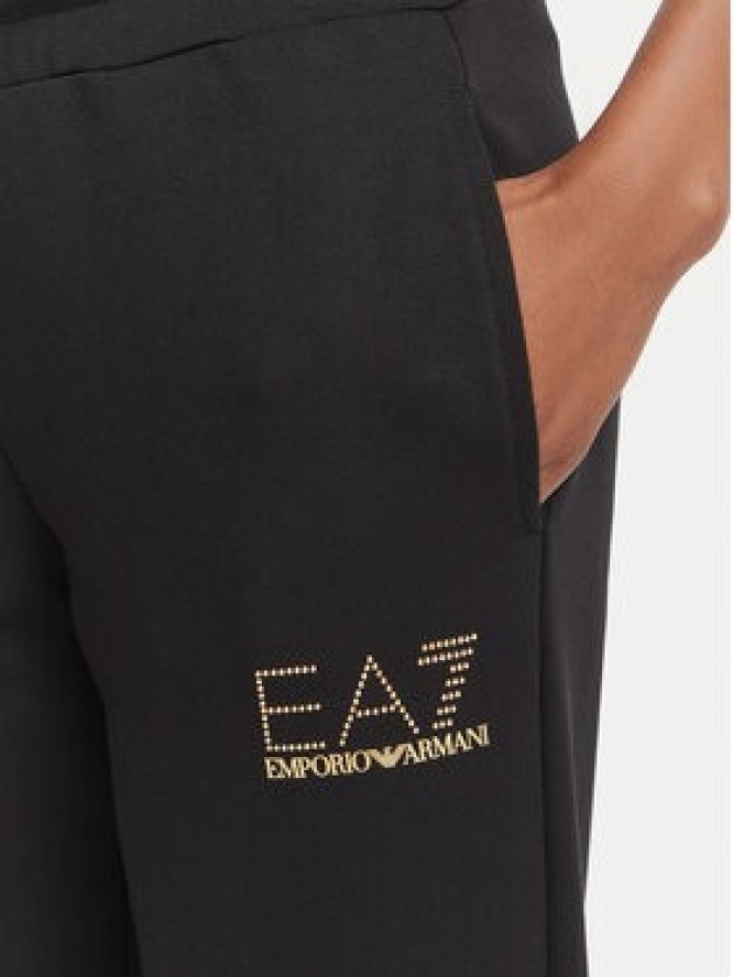 EA7 Emporio Armani Spodnie dresowe 8NTP66 TJ9RZ 1200 Czarny Regular Fit