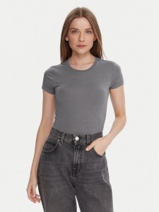 Gina Tricot T-Shirt 21287 Szary Slim Fit