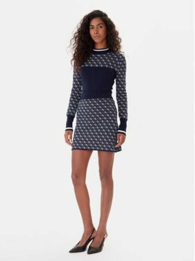 Guess Sweter W5BR24 Z3JD2 Granatowy Slim Fit