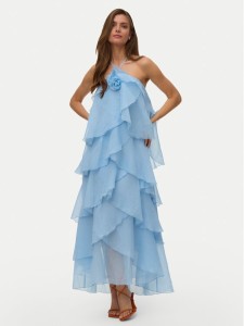 Vero Moda Sukienka letnia Delillah 10338846 Niebieski jasny Regular Fit