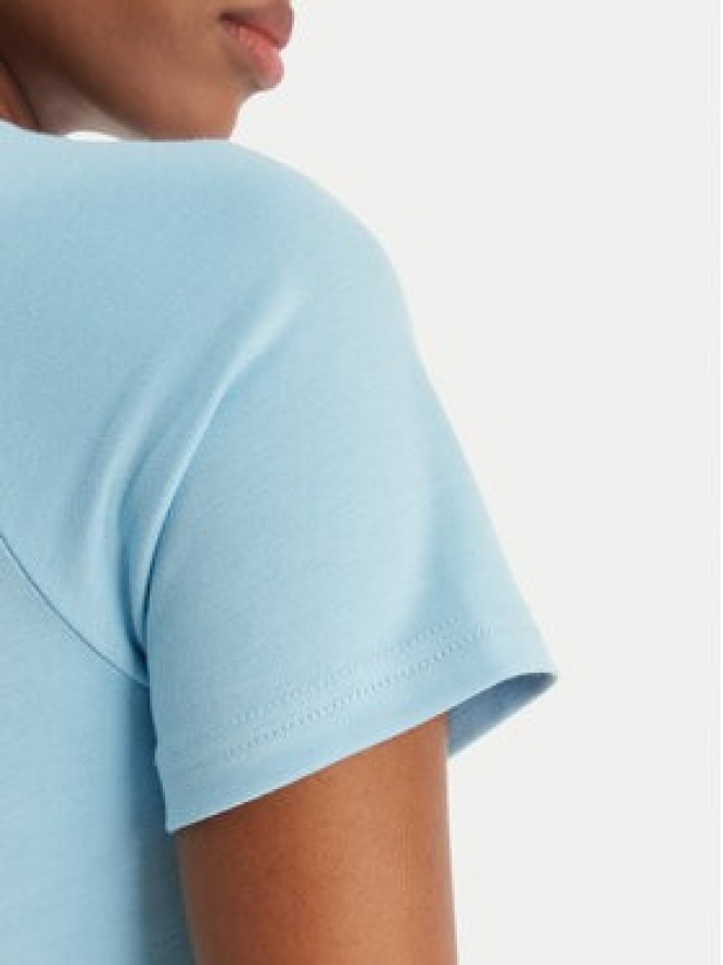 Juicy Couture T-Shirt Baby JCWCT126317 Błękitny Slim Fit