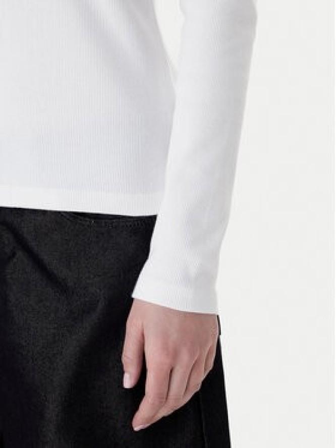 Calvin Klein Bluzka Ls Woven Label LV047E203G Biały Slim Fit