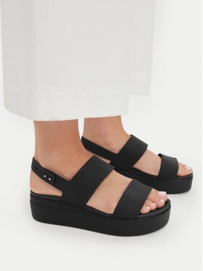 Crocs Sandały Brooklyn Low Wedge W 206453 Czarny
