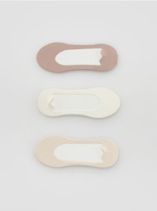 Skarpetki balerinki 3 pack - beżowy