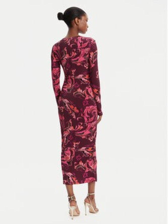 Versace Jeans Couture Sukienka codzienna 79HAO920 JS500 Bordowy Slim Fit