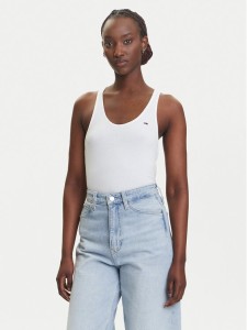 Tommy Jeans Top DW0DW20917 Biały Regular Fit