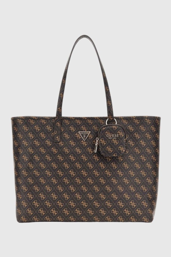 GUESS Brązowa shopperka damska Power Play