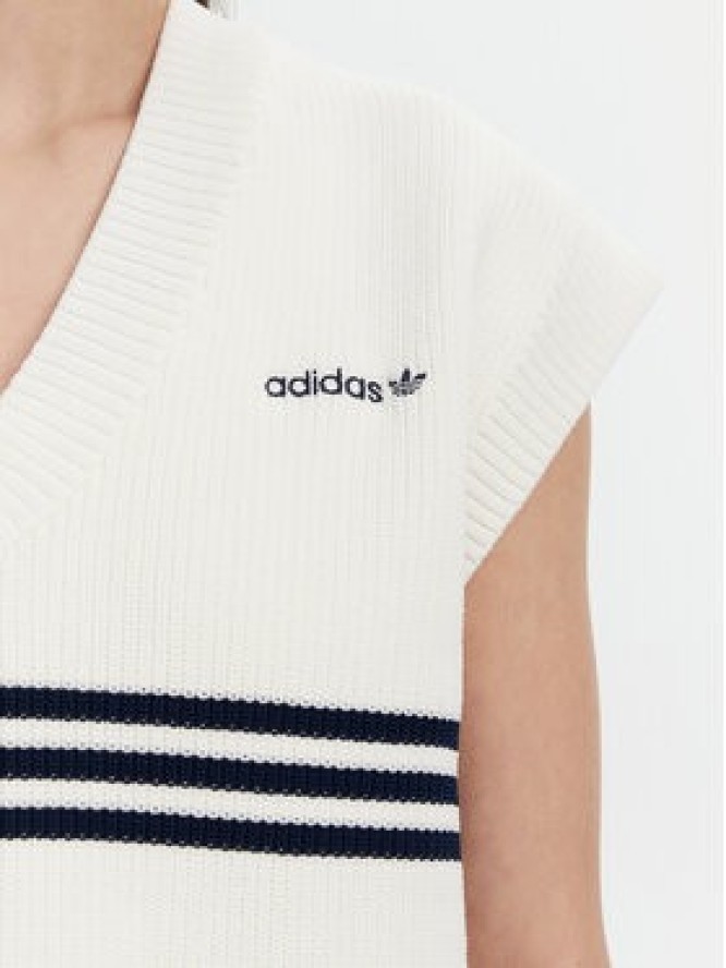 adidas Sweter 3-Stripes JJ3486 Biały Loose Fit