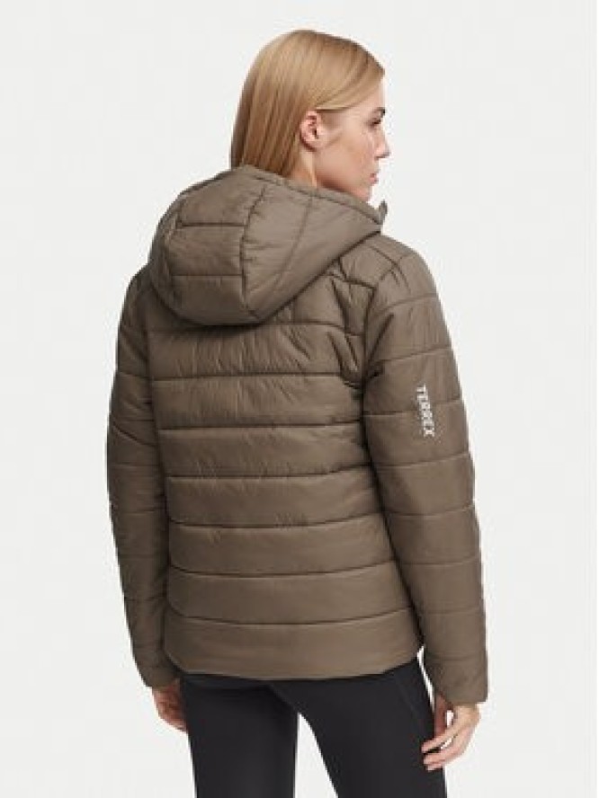 adidas Kurtka outdoor Terrex Multi Essentials Climawarm Insulated Hooded Jacket KX4232 Brązowy Regular Fit