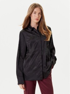 Guess Koszula W5YH40 WFQC2 Czarny Regular Fit