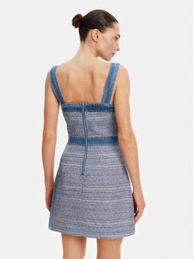 Guess Sukienka codzienna W5GK77 WH610 Niebieski Slim Fit