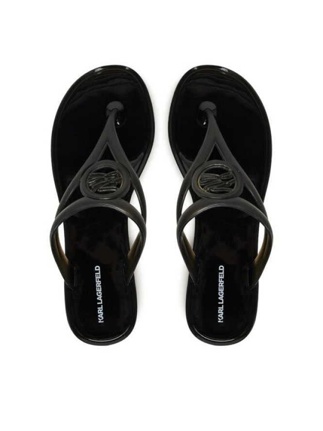 KARL LAGERFELD Japonki Jelly Thong KL80007A Czarny