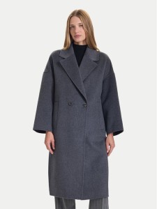 ViCOLO Płaszcz wełniany TF0003 Szary Regular Fit