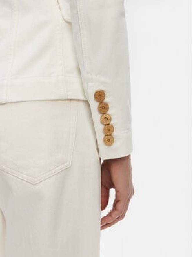 Balmain Marynarka DF1SG170DB69 Biały Slim Fit