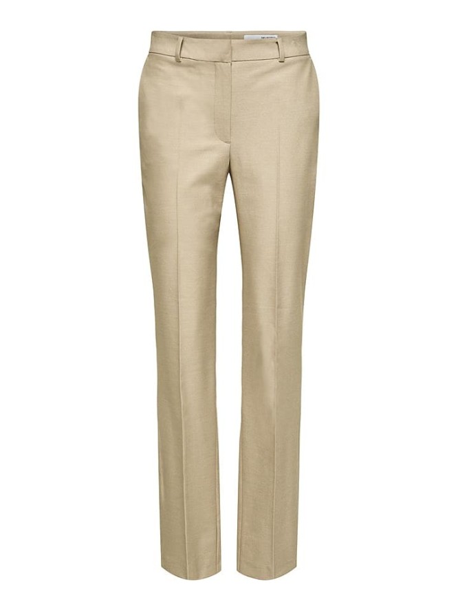 SELECTED FEMME Spodnie chino "Eliana" w kolorze beżowym rozmiar: 34/L32