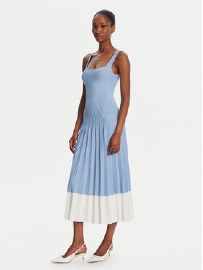 STAUD Sukienka dzianinowa Ellison R25R2199VN Błękitny Regular Fit