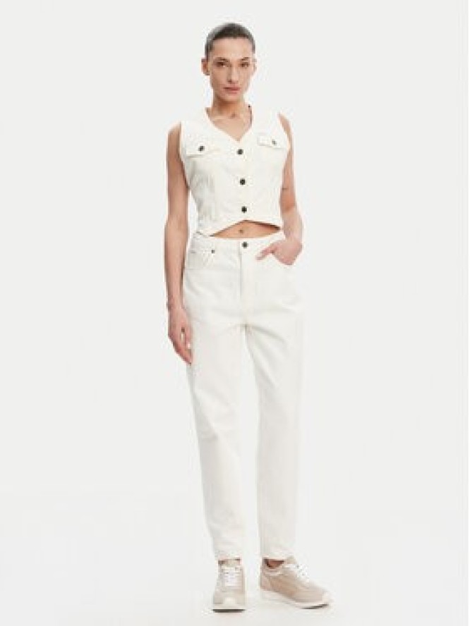 Guess Jeans Kamizelka W5GN74 D5M62 Biały Regular Fit