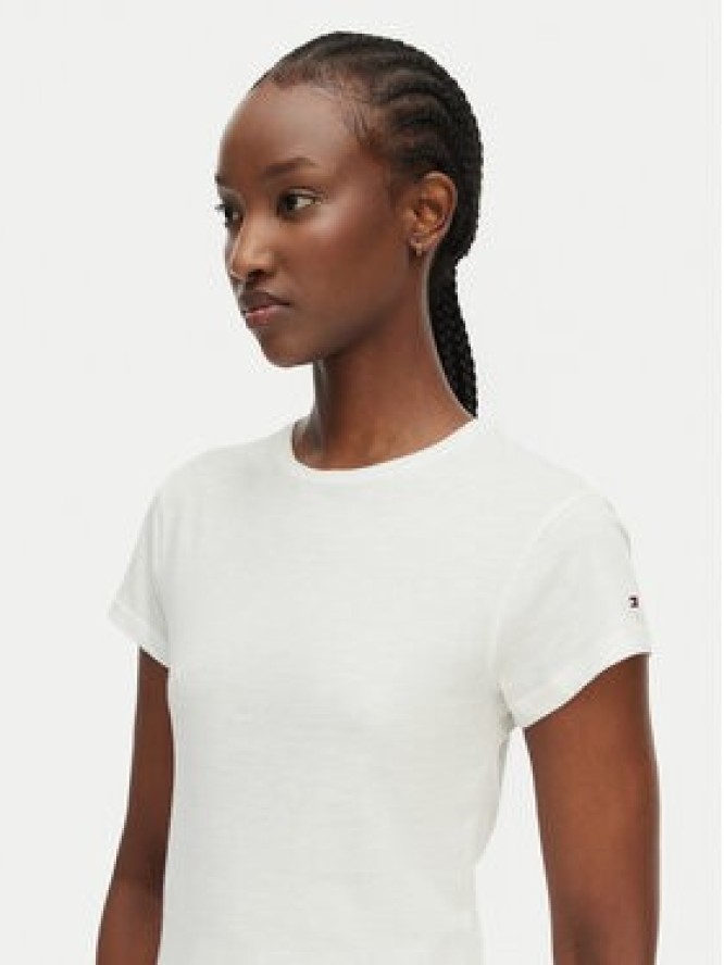 Tommy Hilfiger T-Shirt WW0WW48702 Biały Slim Fit