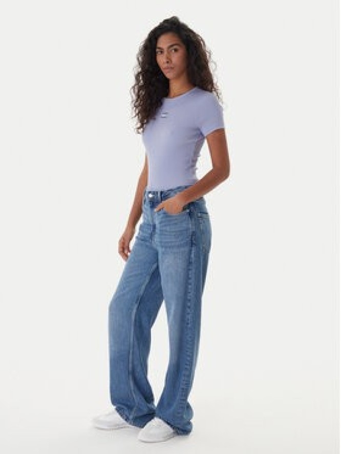 Tommy Jeans T-Shirt Badge DW0DW17881 Niebieski Slim Fit