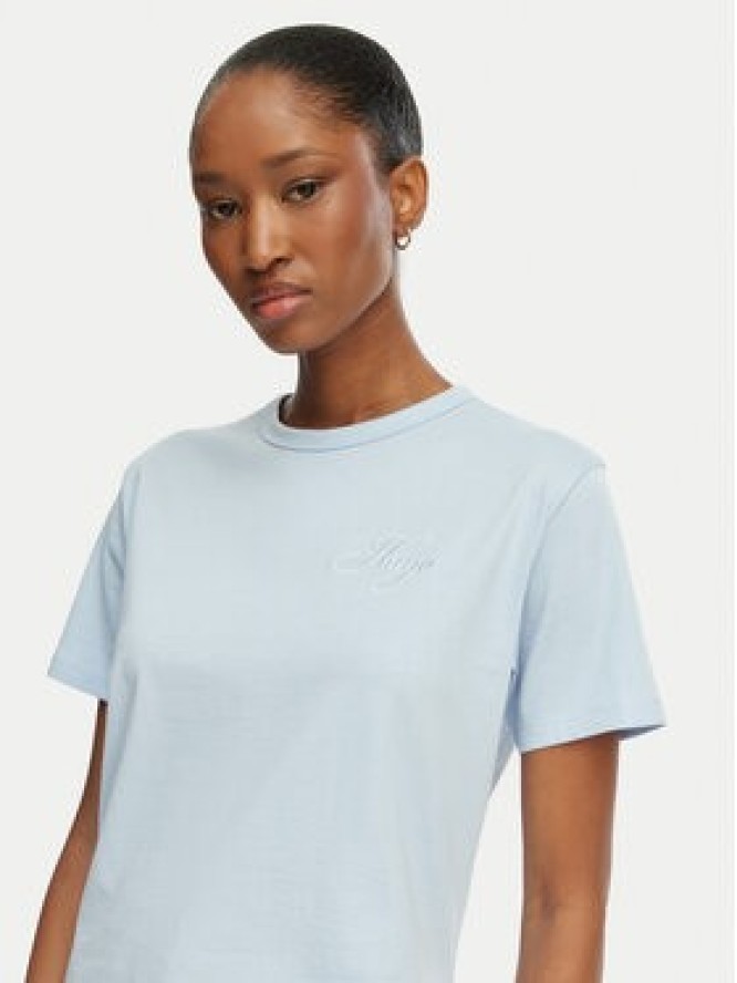HUGO T-Shirt Damacia_7 50561233 Niebieski jasny Regular Fit