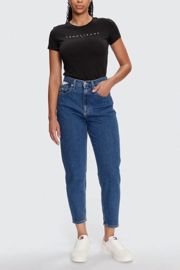 TOMMY JEANS Czarny damski t-shirt, Rozmiar M