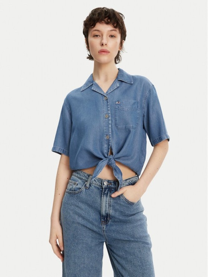 Tommy Jeans Koszula DW0DW20603 Niebieski Relaxed Fit