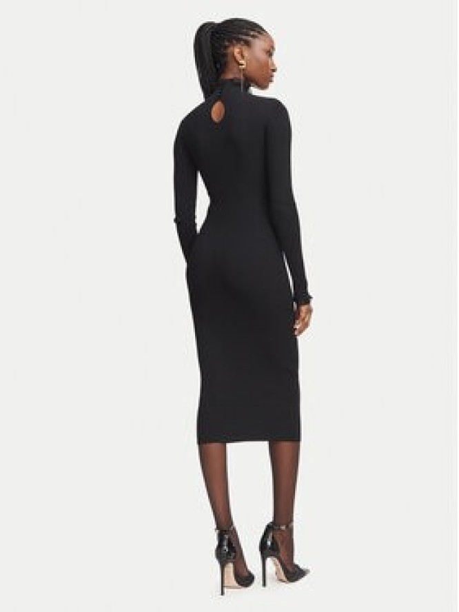 Elisabetta Franchi Sukienka dzianinowa AM-21B-66E2-V440 Czarny Slim Fit