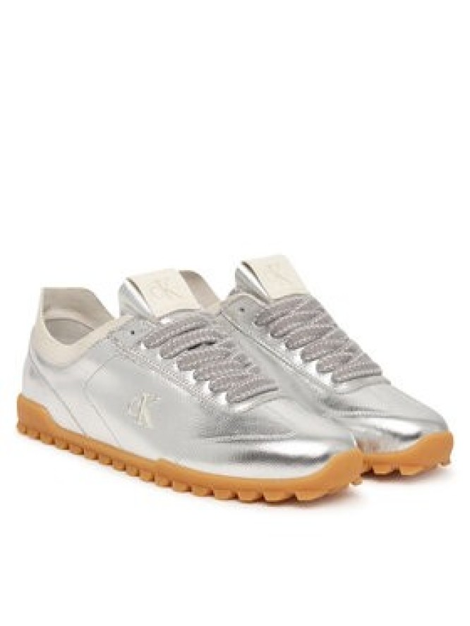 Calvin Klein Sneakersy Low Profile Sneaker Met HW0HW03305 Srebrny